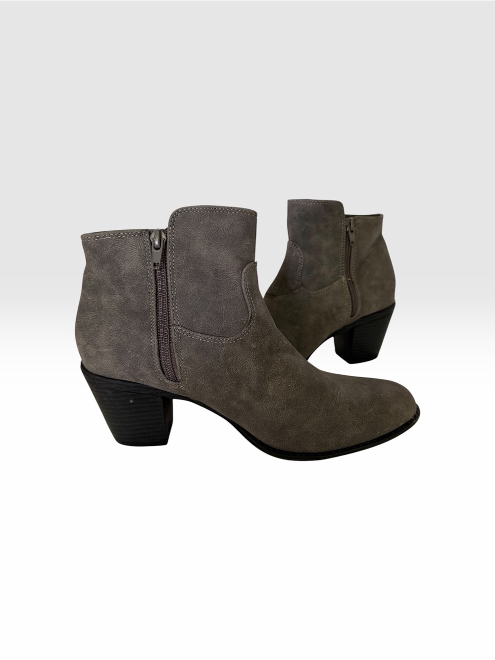 Allegra K Gray Ankle Boots Size 9